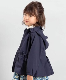 BeBe（ベベ）の「チェックタフタペプラムフード付きブルゾン(90~150cm)（ブルゾン・キッズ）」