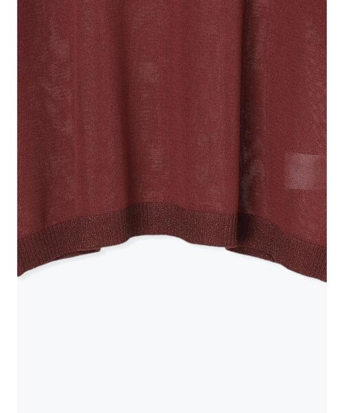 Samansa Mos2 blue（サマンサモスモスブルー）の「7分袖ラメニットプルオーバー（ニット/セーター・レディース・ボルドー/チャコールグレー/ブラウン・F）」の4枚目の写真