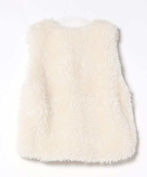 SpRay（スプレイ）の「くるくるファーベスト（ベスト・レディース・アイボリー/チャコールグレー/ベージュ/モカ/ブルー系その他・FREE）」の6枚目の写真