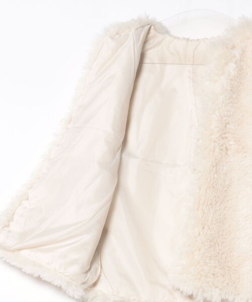 SpRay（スプレイ）の「くるくるファーベスト（ベスト・レディース・アイボリー/チャコールグレー/ベージュ/モカ/ブルー系その他・FREE）」の7枚目の写真