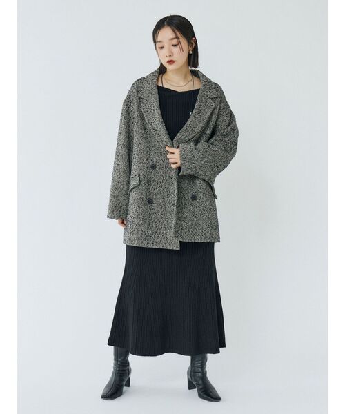 FACETASM デザインニットワンピース　アシンメトリー　日本製 S・M・Lサイズ】アシンメトリーフリルニットワンピース – Bab