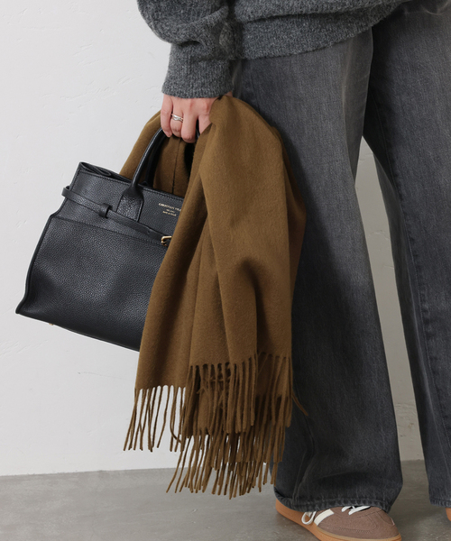 JOURNAL STANDARD(ジャーナルスタンダード)の「《追加4》Cashmere ストール(ストール/ショール・レディース・ウッド/ライトブルー/ブラウン系その他・FREE)」の4枚目の写真