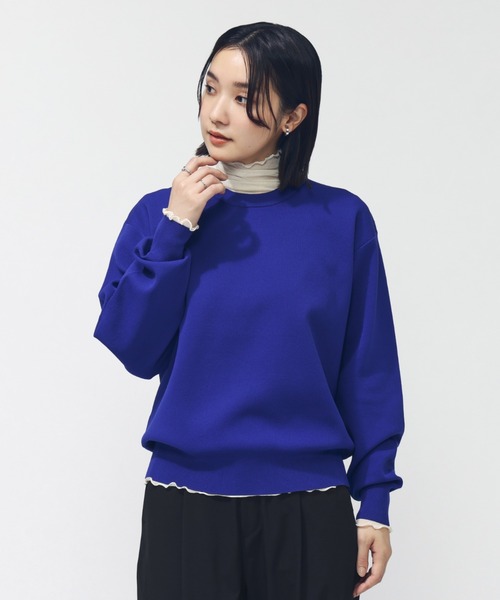 TIGORA(ティゴラ)の「ティゴラ TIGORA ウォッシャブルニットクルーネック(ニット/セーター・レディース・グレー/ホワイト×ブラック/ブラック/ベージュ/ロイヤルブルー/ブラウン/レッド・S/M/L/XL)」の6枚目の写真