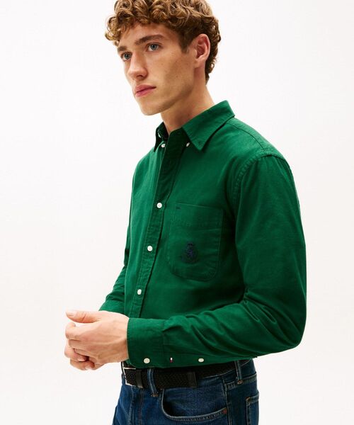 TOMMY HILFIGER（トミーヒルフィガー）の「ブラッシュオックスフォードクレストポケットシャツ（シャツ/ブラウス・メンズ・ホワイト/グリーン/ネイビー・MEDIUM/SMALL/X-LARGE/LARGE）」の14枚目の写真