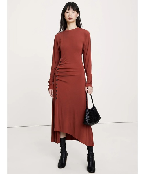 Banana Republic（バナナリパブリック）の「マット ジャージー ミディドレス（ワンピース・レディース・レッド系その他/ブラウン・XS/S/M/L）」の2枚目の写真