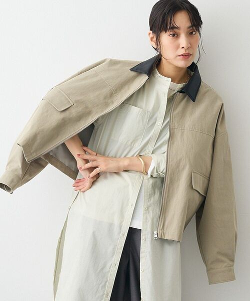 クラフトスタンダードブティック（CRAFT STANDARD BOUTIQUE）/フェイクレザー衿ブルゾン フェイクレザー衿ブルゾン（ブルゾン）｜CRAFT STANDARD BOUTIQUE