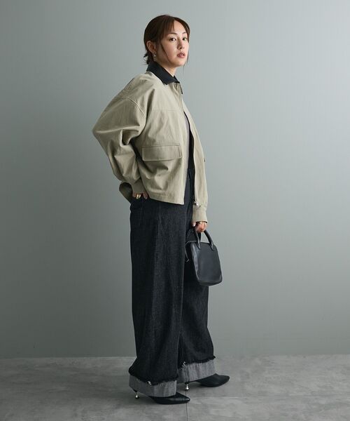 クラフトスタンダードブティック（CRAFT STANDARD BOUTIQUE）/フェイクレザー衿ブルゾン フェイクレザー衿ブルゾン（ブルゾン）｜CRAFT STANDARD BOUTIQUE