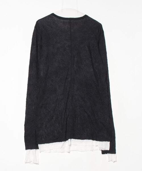 ROYAL FLASH(ロイヤルフラッシュ)の「A.F ARTEFACT/エーエフ・アーティファクト/Layered Long Top(Tシャツ/カットソー・メンズ・アイボリー/ブラック・1/2/3)」の3枚目の写真