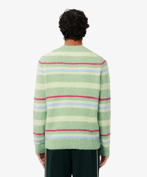 LACOSTE（ラコステ）の「アルパカブレンドボーダーニットセーター（ニット/セーター・メンズ・セージグリーン・2/3/5/4）」の4枚目の写真