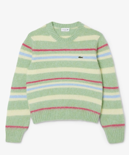 LACOSTE（ラコステ）の「アルパカブレンドボーダーニットセーター（ニット/セーター・メンズ・セージグリーン・2/3/5/4）」の5枚目の写真