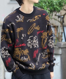 The Endless Summer | 【WEB / FLAG SHOP限定】ALOHA JQ KNIT CREW NECK / クルーネックニット(ニット/セーター)