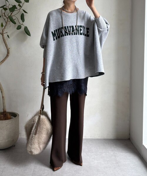 DouDou(ドゥドゥ)の「レースキャミチュニック(シャツ/ブラウス・レディース・オフホワイト/ブラック/ネイビー・FREE)」の20枚目の写真