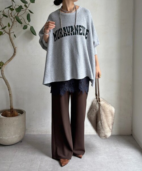 DouDou(ドゥドゥ)の「レースキャミチュニック(シャツ/ブラウス・レディース・オフホワイト/ブラック/ネイビー・FREE)」の19枚目の写真