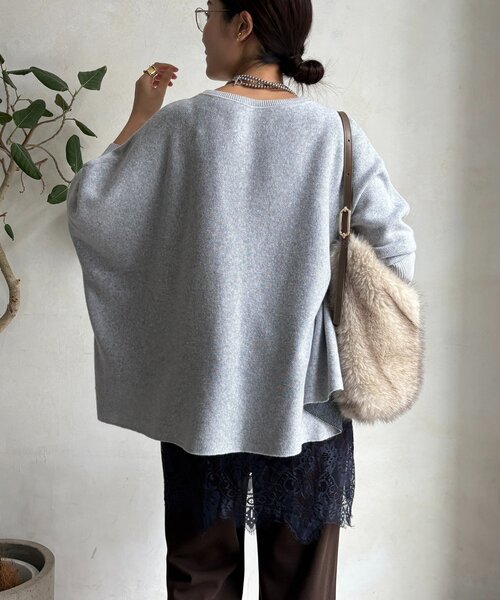 DouDou（ドゥドゥ）の「レースキャミチュニック（シャツ/ブラウス・レディース・オフホワイト/ブラック/ネイビー・FREE）」の5枚目の写真