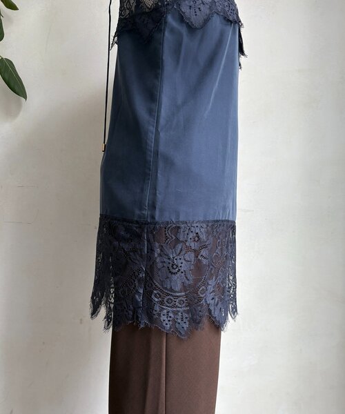 DouDou（ドゥドゥ）の「レースキャミチュニック（シャツ/ブラウス・レディース・オフホワイト/ブラック/ネイビー・FREE）」の14枚目の写真