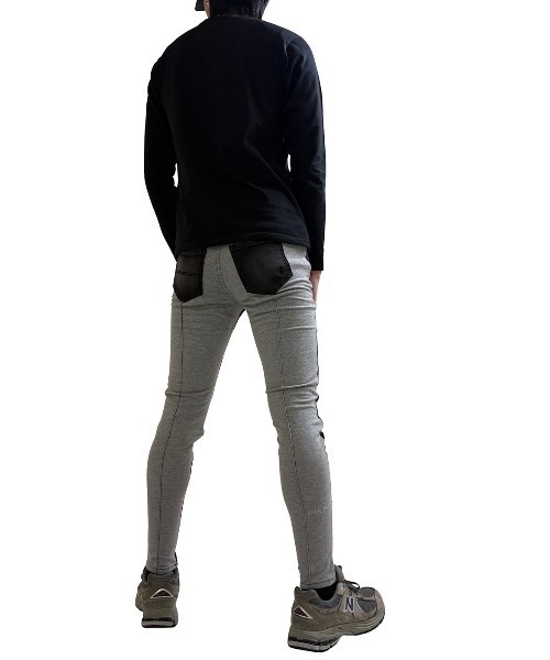 COOK JEANS(クックジーンズ)の「2FACE 前後切替 リラックスパンツ(デニムパンツ・メンズ・ブラック系その他・2/3/4/0/1)」の5枚目の写真