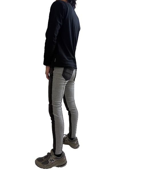 COOK JEANS(クックジーンズ)の「2FACE 前後切替 リラックスパンツ(デニムパンツ・メンズ・ブラック系その他・2/3/4/0/1)」の4枚目の写真