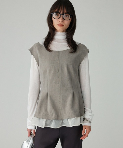 ヘムレイヤードブラウス