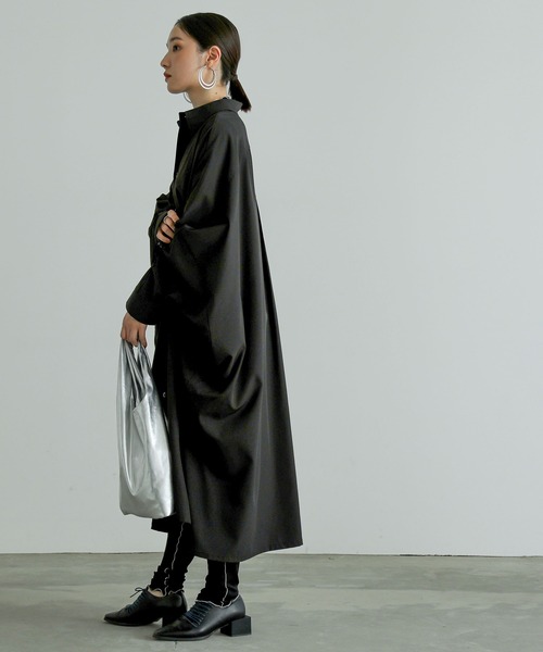n'OrLABEL（ノアールレーベル）の「『ドルマンビッグシャツドレス』（ワンピース・レディース・ブラック/オフホワイト・FREE）」の21枚目の写真