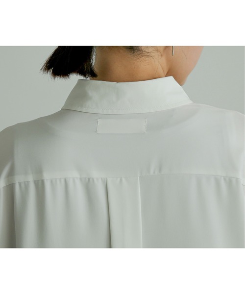 n'OrLABEL（ノアールレーベル）の「『ドルマンビッグシャツドレス』（ワンピース・レディース・ブラック/オフホワイト・FREE）」の14枚目の写真