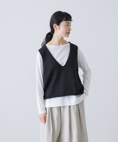 新品タグ付き　かぐれ　テープヤーンニットベスト　アーバンリサーチドアーズ 新品タグ付き かぐれ テープヤーンニットベスト アーバンリサーチ