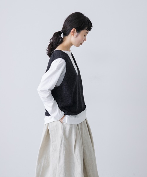 テープヤーンニットベスト（ニット/セーター）｜かぐれ（カグレ