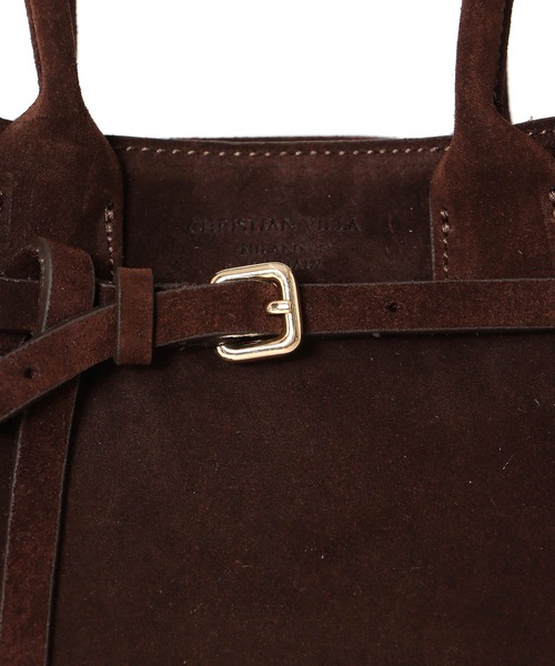 CHRISTIAN VILLA（クリスチャンヴィラ）の「タックベルトスウェードトートバッグ(S)6309【CHRISTIAN VILLA/クリスチャンヴィラ】（トートバッグ・レディース・ブラウン・フリー）」の9枚目の写真