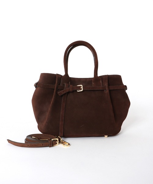 CHRISTIAN VILLA（クリスチャンヴィラ）の「タックベルトスウェードトートバッグ(S)6309【CHRISTIAN VILLA/クリスチャンヴィラ】（トートバッグ・レディース・ブラウン・フリー）」の12枚目の写真