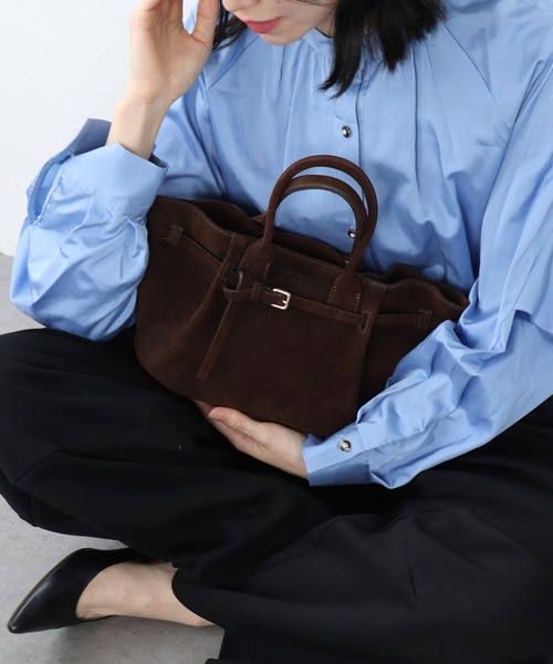 CHRISTIAN VILLA（クリスチャンヴィラ）の「タックベルトスウェードトートバッグ(S)6309【CHRISTIAN VILLA/クリスチャンヴィラ】（トートバッグ・レディース・ブラウン・フリー）」の11枚目の写真