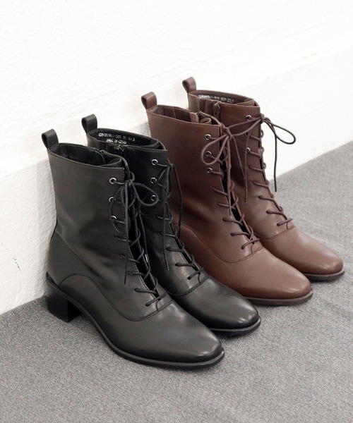 cava cava（サヴァサヴァ）の「防滑│レースアップブーツ　2420089（ブーツ・レディース・ブラック/ダークブラウン・23cm/22.5cm/24.5cm/23.5cm/24cm）」の15枚目の写真