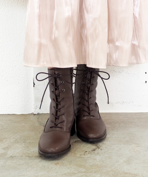 cava cava（サヴァサヴァ）の「防滑│レースアップブーツ　2420089（ブーツ・レディース・ブラック/ダークブラウン・23cm/22.5cm/24.5cm/23.5cm/24cm）」の6枚目の写真