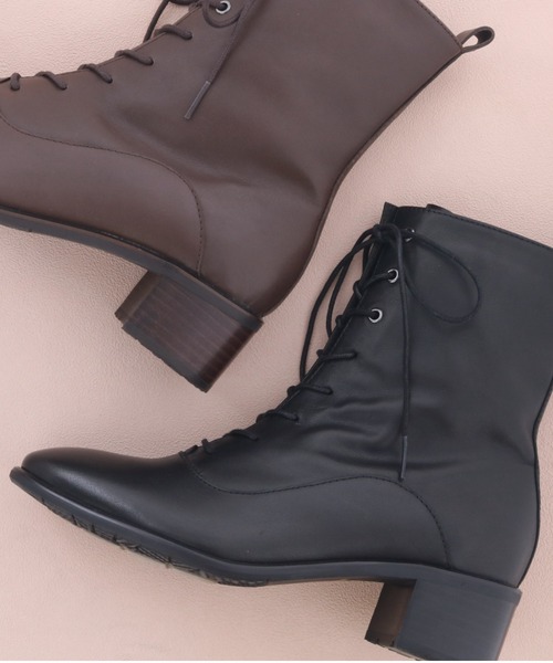 cava cava（サヴァサヴァ）の「防滑│レースアップブーツ　2420089（ブーツ・レディース・ブラック/ダークブラウン・23cm/22.5cm/24.5cm/23.5cm/24cm）」の18枚目の写真