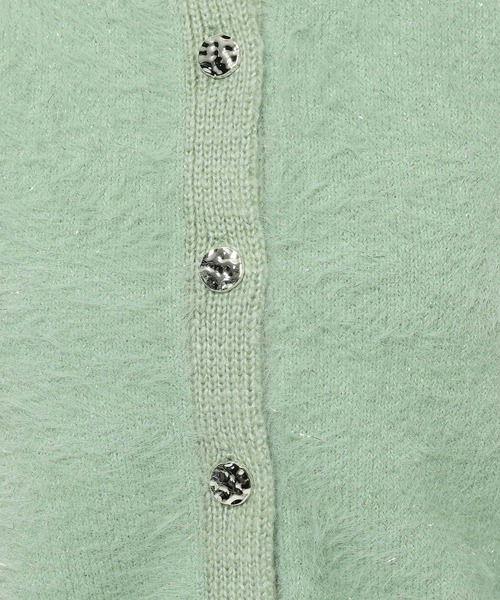 mysty woman(ミスティウーマン)の「ラメシャギーニットカーディガン 607531(ニット/セーター・レディース・ブラック/グレー系その他/ミント/ラベンダー・FREE)」の17枚目の写真