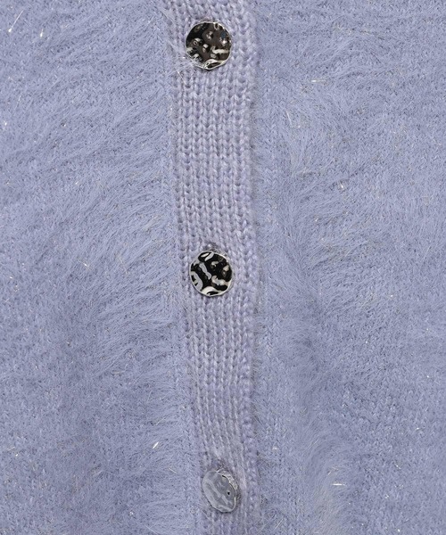 mysty woman(ミスティウーマン)の「ラメシャギーニットカーディガン 607531(ニット/セーター・レディース・ブラック/グレー系その他/ミント/ラベンダー・FREE)」の18枚目の写真