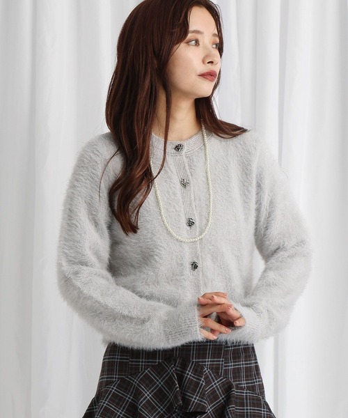 セール】ラメシャギーニットカーディガン 607531（ニット/セーター