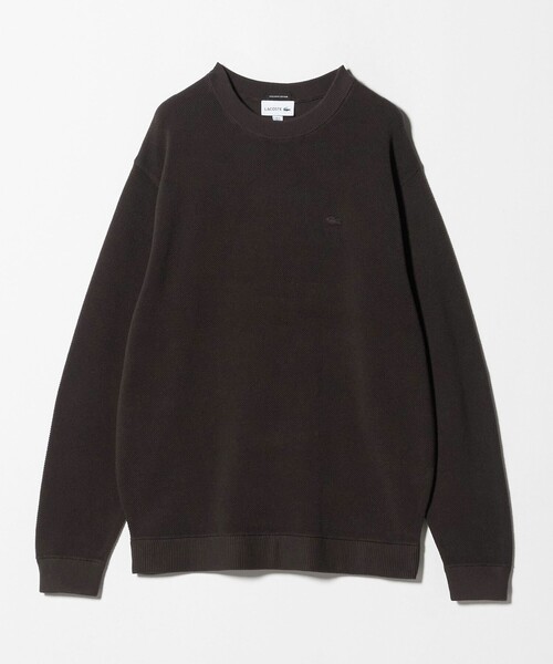 【美品】LACOSTE ラコステ ニットセーター ブラック　クルーネック LACOSTE for BEAUTY&YOUTH＞クルーネック スウェット（ニット