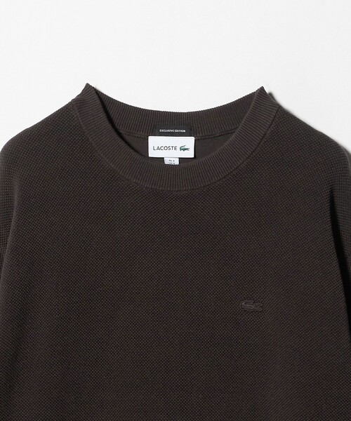 teta LACOSTE ブラック クルーネック トレーナー US S LACOSTE for