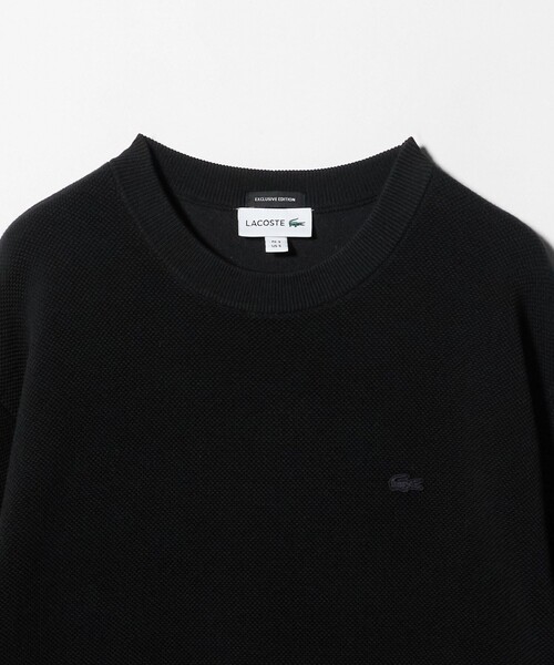 【美品】LACOSTE ラコステ ニットセーター ブラック　クルーネック LACOSTE for BEAUTY&YOUTH＞クルーネック スウェット（ニット