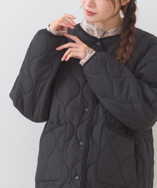 セール】【BEAUTIFUL FRIDAY】キルティングノーカラージャケット（ノー