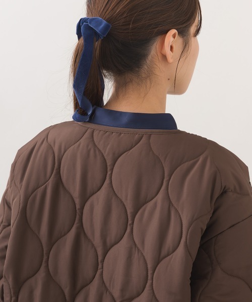 OMNES（オムネス）の「【BEAUTIFUL FRIDAY】キルティングノーカラージャケット（ノーカラージャケット・レディース・ブラック/ブラウン・FREE）」の14枚目の写真