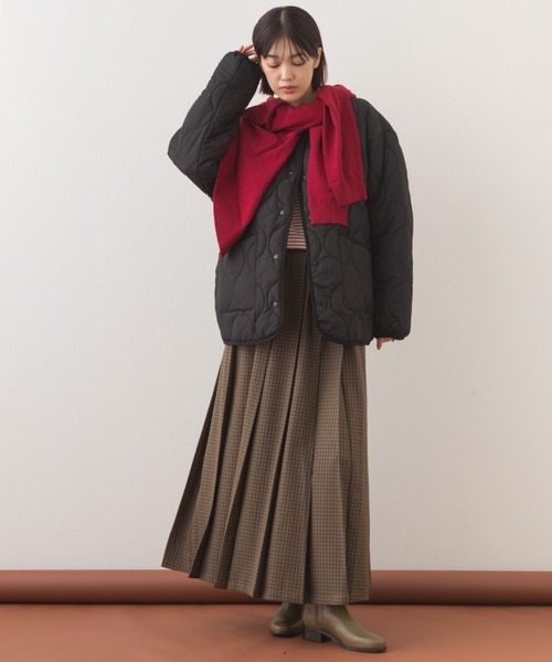 OMNES（オムネス）の「【BEAUTIFUL FRIDAY】キルティングノーカラージャケット（ノーカラージャケット・レディース・ブラック/ブラウン・FREE）」の19枚目の写真