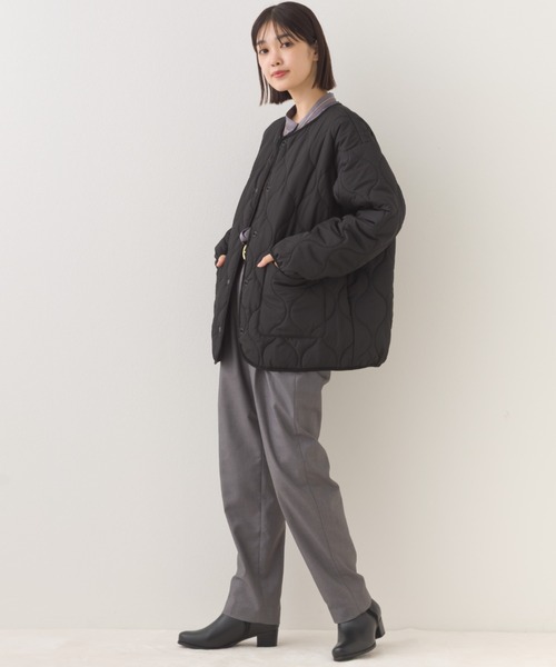 セール】【BEAUTIFUL FRIDAY】キルティングノーカラージャケット（ノー