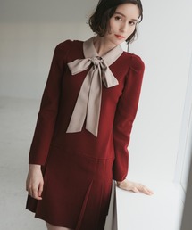 31 Sons de mode | 2025秋冬新作 襟付きミニニットワンピース(ワンピース)