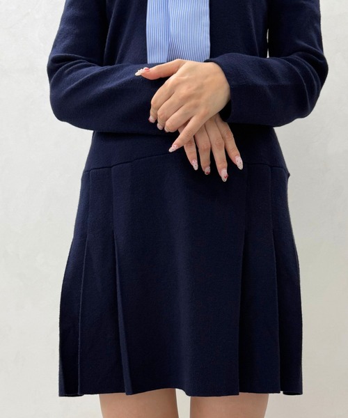 31 Sons de mode（トランテアン　ソン　ドゥ　モード）の「2025秋冬新作 襟付きミニニットワンピース（ワンピース・レディース・グレー/レッド系/ネイビー・ﾌﾘ-）」の13枚目の写真