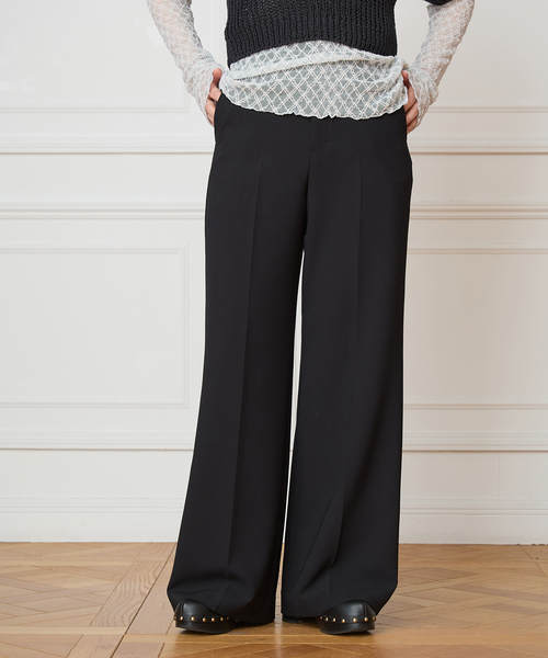 IENA LA BOUCLE（イエナラブークル）の「IENA LA BOUCLE ソフトダブルクロススラックス（スラックス・レディース・ナチュラル/チョコ/ブラック・34/40/38/36）」の2枚目の写真