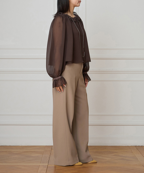 IENA LA BOUCLE（イエナラブークル）の「IENA LA BOUCLE ソフトダブルクロススラックス（スラックス・レディース・ナチュラル/チョコ/ブラック・34/40/38/36）」の11枚目の写真