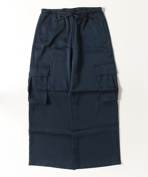 BANANA REPUBLIC FACTORY STORE(バナナリパブリック ファクトリーストア)の「BANANA REPUBLIC FACTORY STORE ワイドレッグ ミッドライズ サテン プルオンカーゴパンツ(カーゴパンツ・レディース・ネイビー/ベージュ/グレー・L/M/S/XS)」の12枚目の写真