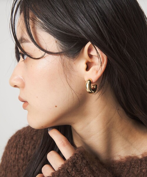 WEB限定】チューブ ライン フープピアス 2（ピアス（両耳用））｜green