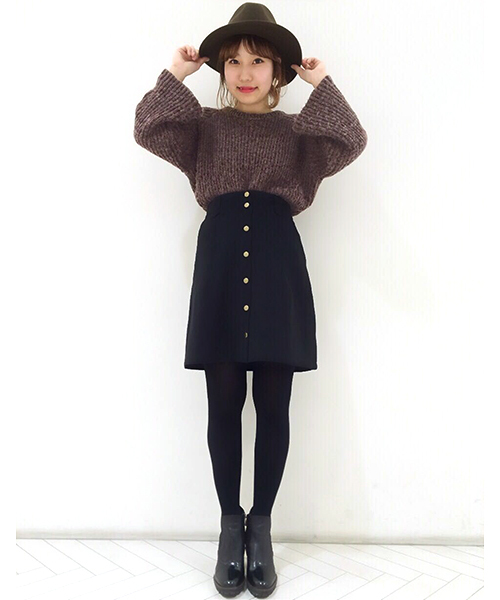 mystic（ミスティック）の「【mystic】畦ゆったりプルオーバー（ニット/セーター・レディース・グレー/ブラック/ボルドー/ピンク・ﾌﾘ-）」の14枚目の写真