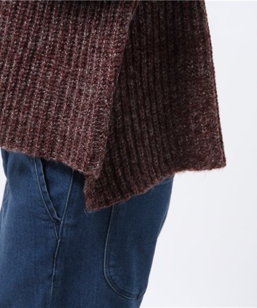 mystic（ミスティック）の「【mystic】畦ゆったりプルオーバー（ニット/セーター・レディース・グレー/ブラック/ボルドー/ピンク・ﾌﾘ-）」の10枚目の写真